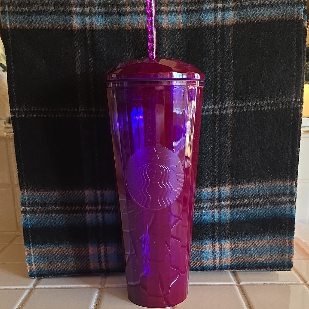 Starbucks Iridescent Purple Tumbler with Straw